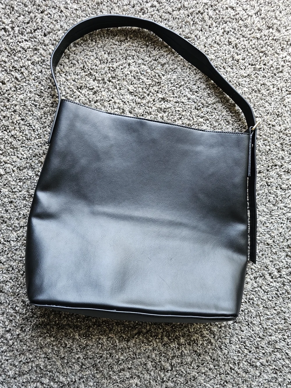 Primark Black Suede-Style Tote with Magnetic Closure